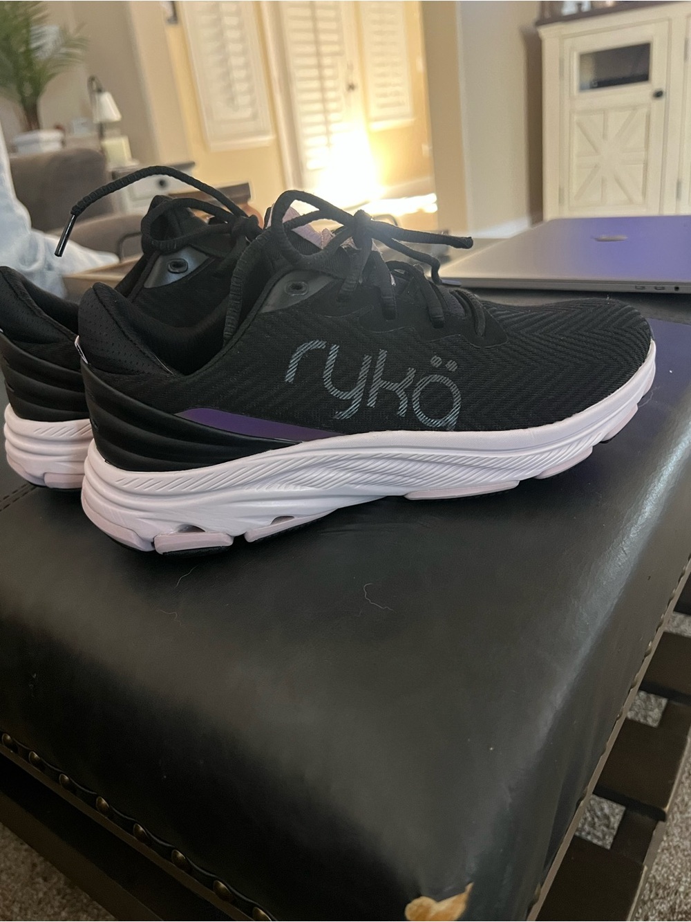 Ryka Black and Purple Women's Training Sneakers